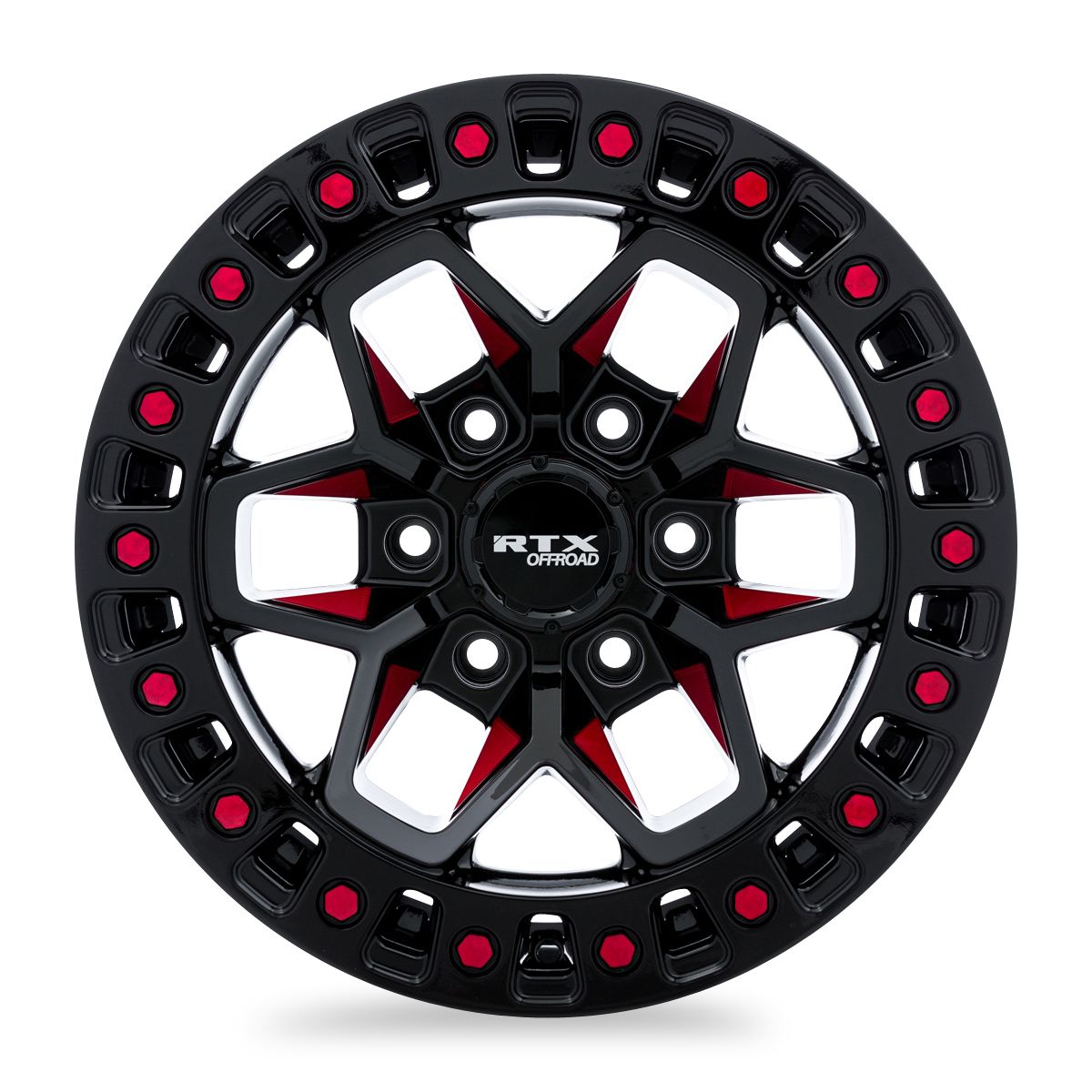 RTX® (Offroad) • 082931 • Zion • Black Milled Red • 18x9 5x127 ET-15 CB71.5