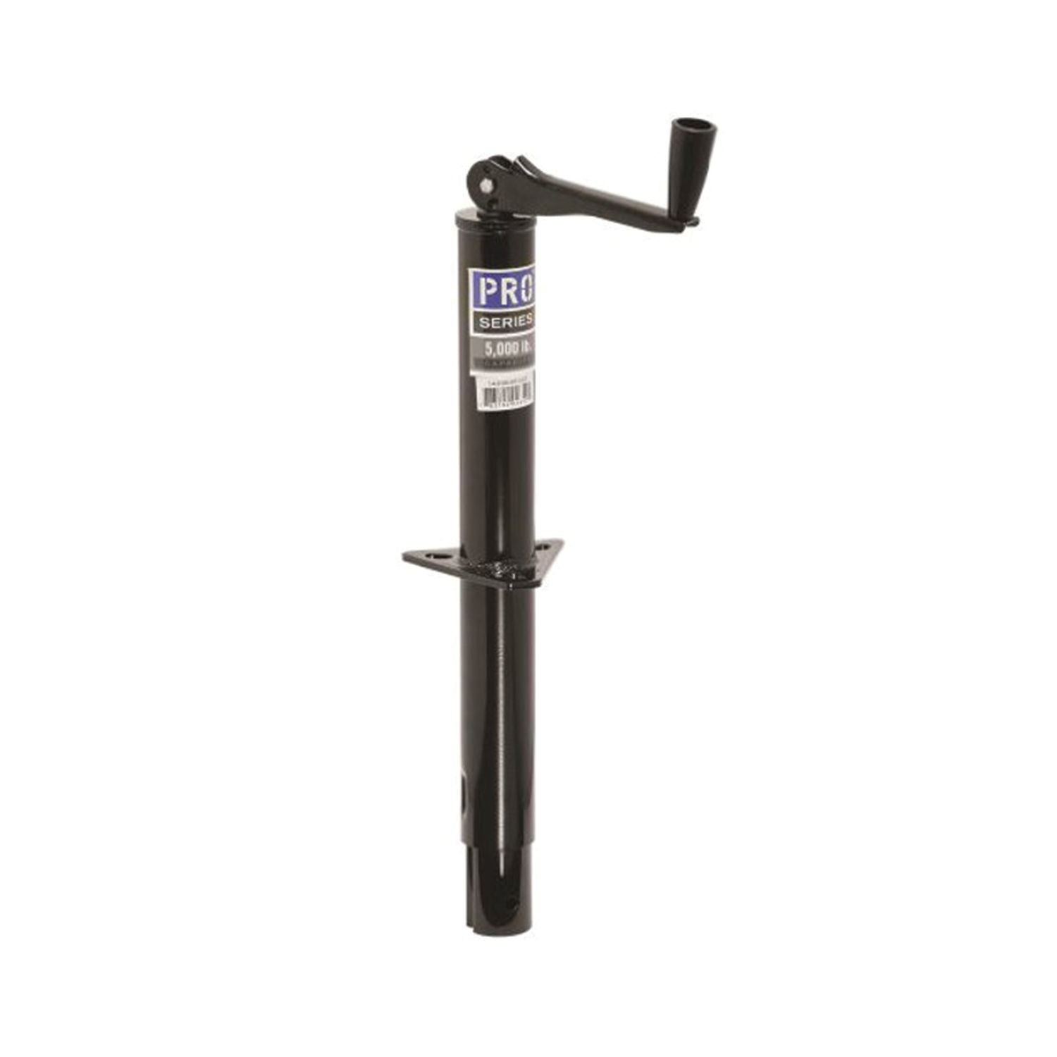Pro Series 1400600303 - Round Trailer Jack, A-Frame, 5,000 lbs. Lift Capacity, Top Wind, Bolt-On, 15 in. Travel
