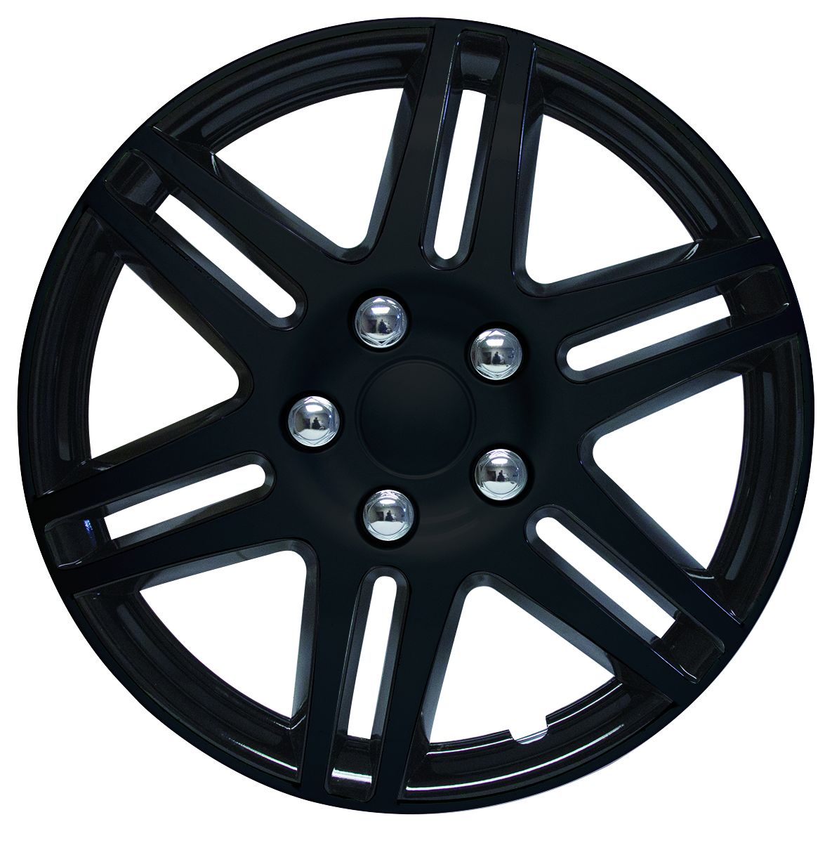 RTX 80-1417B - (4) ABS Wheel Covers - Black 17"