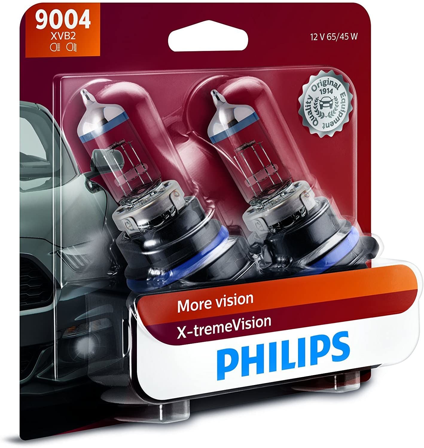 Philips X-tremeVision Headlight 9004 Pack of 2
