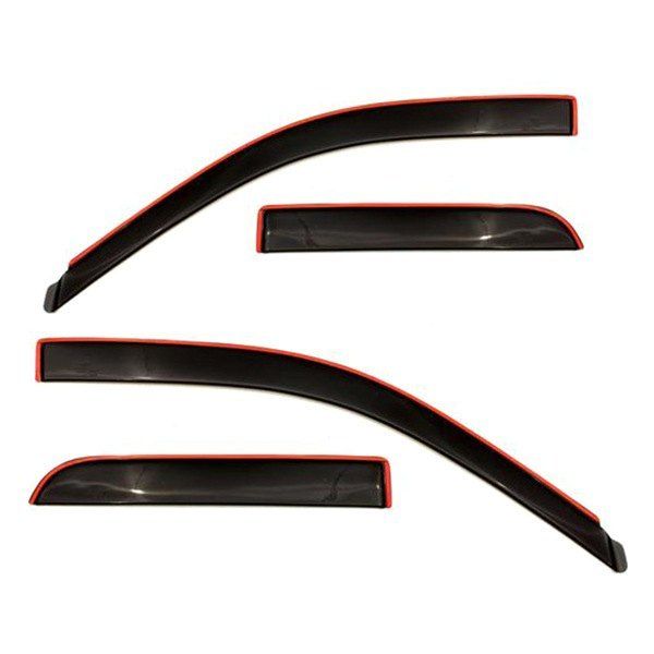 AVS® • 994004 • In-Channel Low Profile Dark Smoke Ventvisor • Rain Deflectors • Ram 1500 11-18 / 1500 Classic 19-23 (Crew Cab)