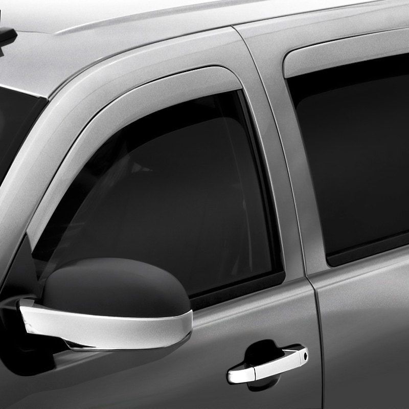 AVS® • 994004 • In-Channel Low Profile Dark Smoke Ventvisor • Rain Deflectors • Ram 1500 11-18 / 1500 Classic 19-23 (Crew Cab)