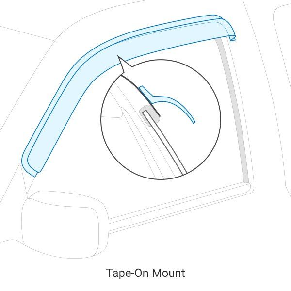 AVS® • 94227 • Tape-On Ventvisor • Rain Deflectors • Nissan Sentra 00-06