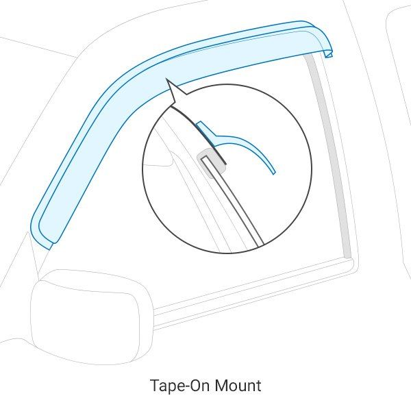 AVS® • 94005 • Tape-On Ventvisor • Rain Deflectors • Nissan Altima 07-12