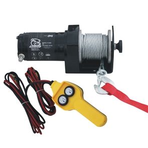 Bulldog Winch 15008 - 2k Utility Winch, 50' Wire Rope with hand controller
