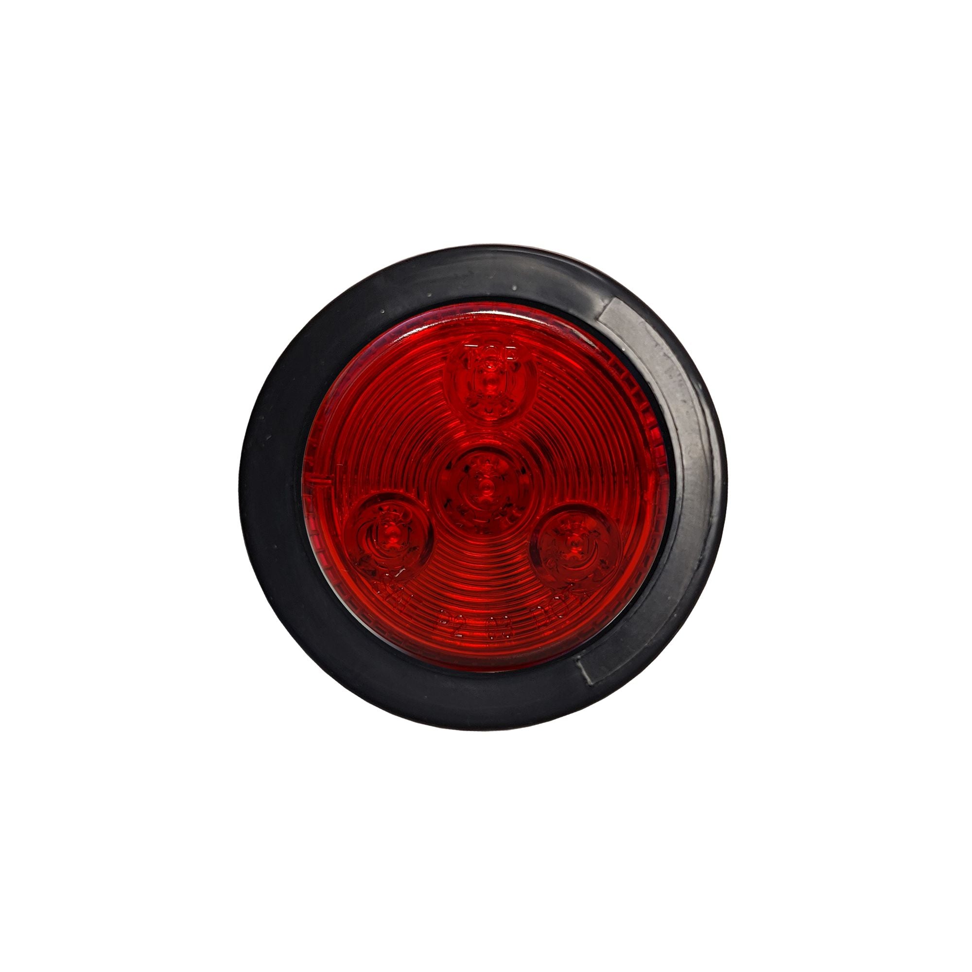Uni-Bond KTL2001-4R - 2" Round Side Marker LED Light Black Ring Red