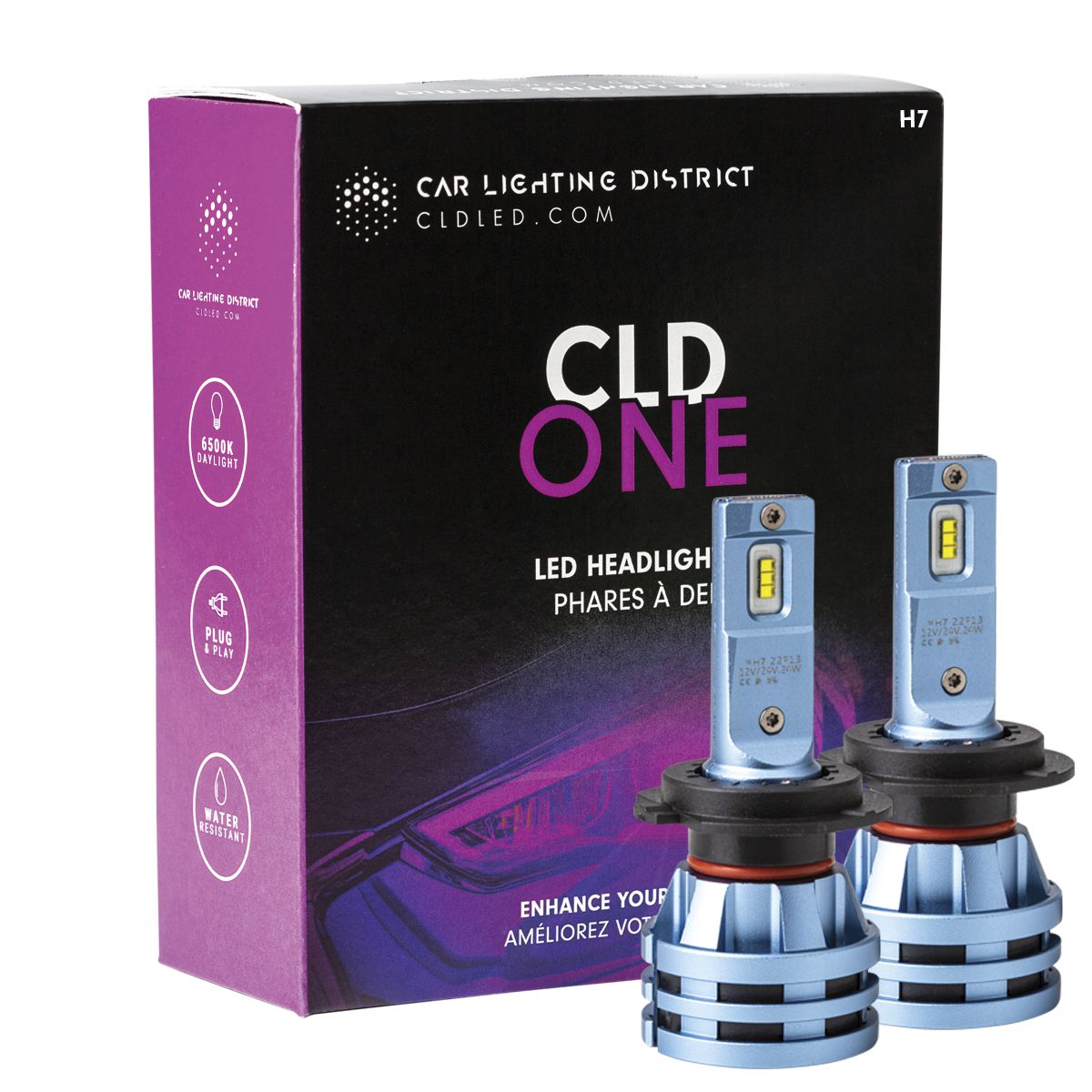 CLD CLDOEH7 - CLD ONE H7 LED Conversion Kit 6500K (2)