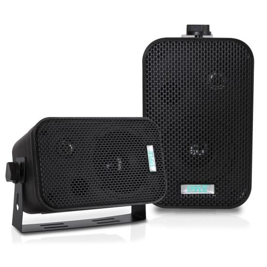 Pyle 3.5'' Indoor/Outdoor Waterproof Speakers (Black) (Pair)