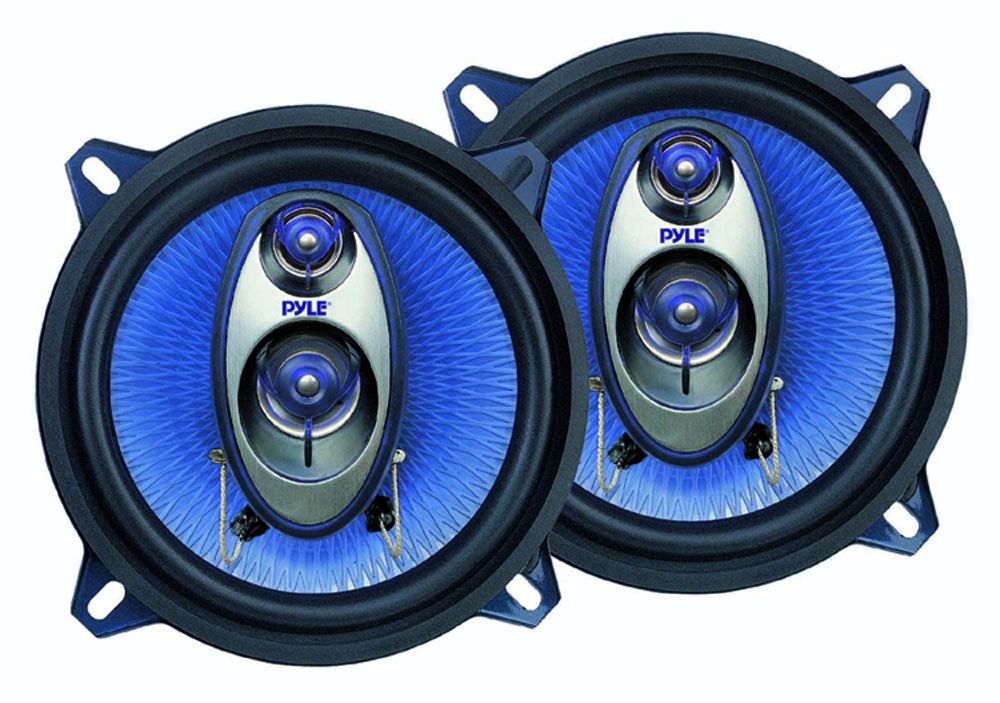 Pyle PL53BL Set of 2 Speakers 5.25" 3-way 100W RMS 200W Max.