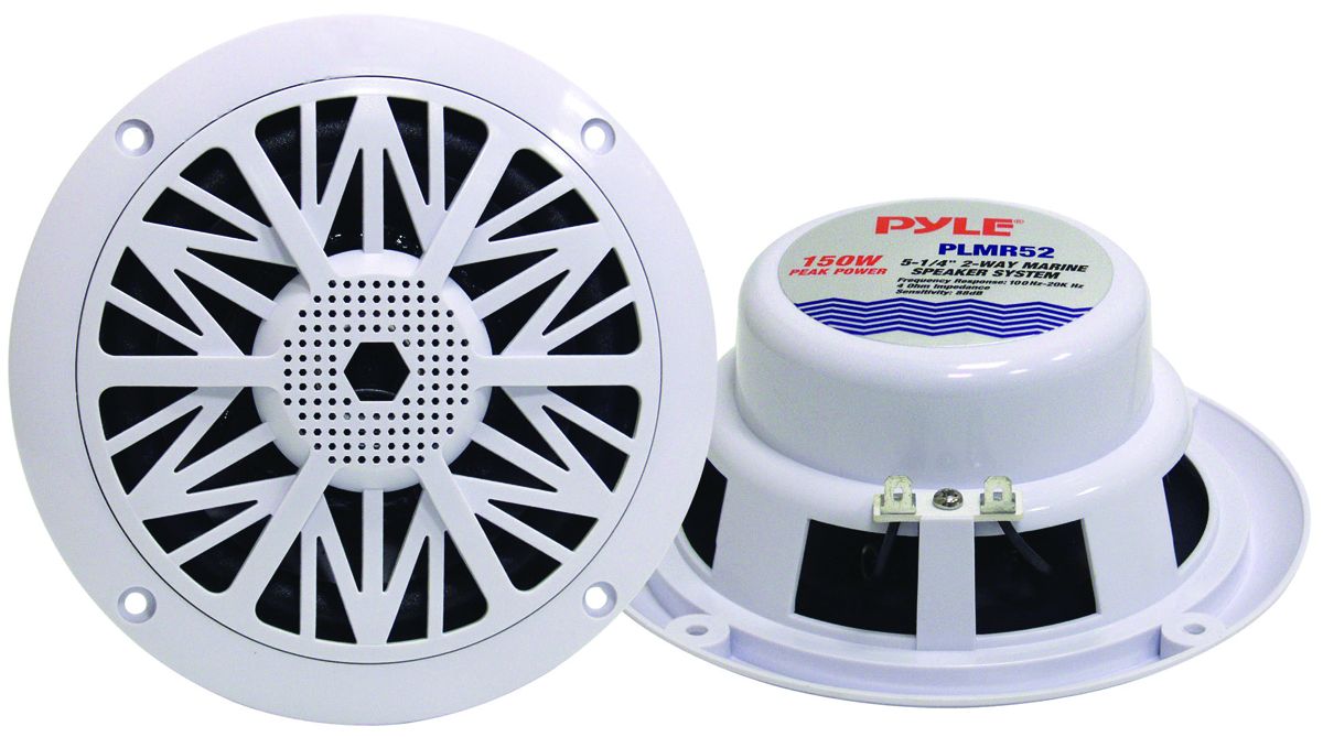 Pyle PLMR52 Waterproof 2-Speaker Set 5 1/4" 2-Way 150W