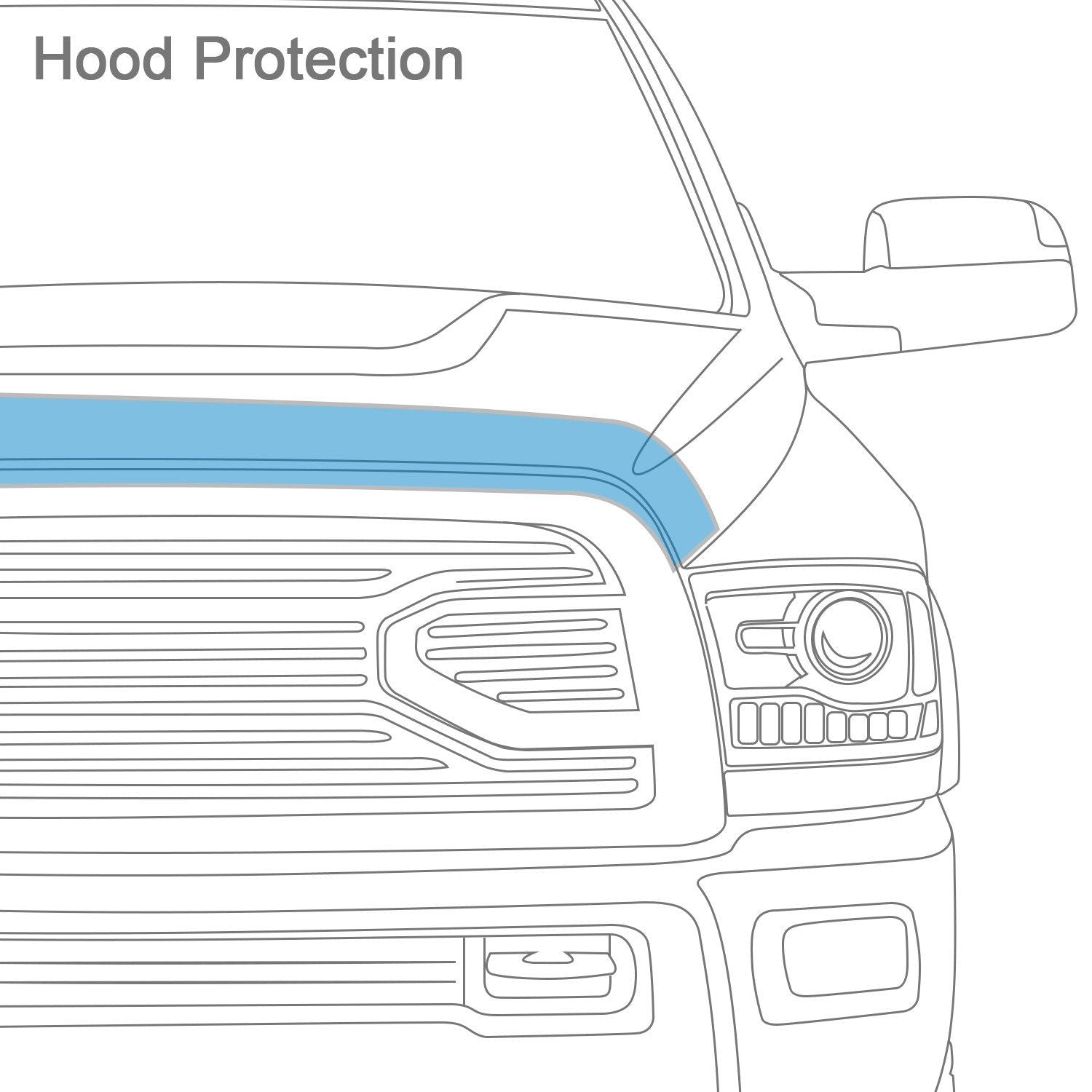 AVS® • 25040 • Bugflector II • Dark Smoke Hood Shield • Dodge Journey 09-20
